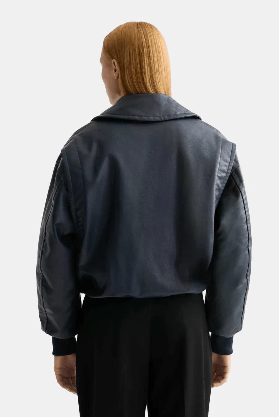 faux-leather-bomber-jacket detail shot by Scotch & Soda