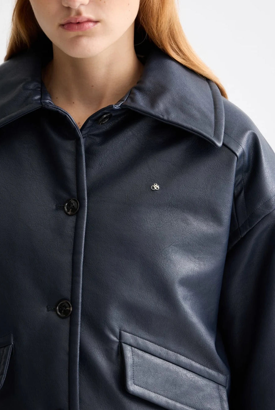 faux-leather-bomber-jacket detail shot by Scotch & Soda