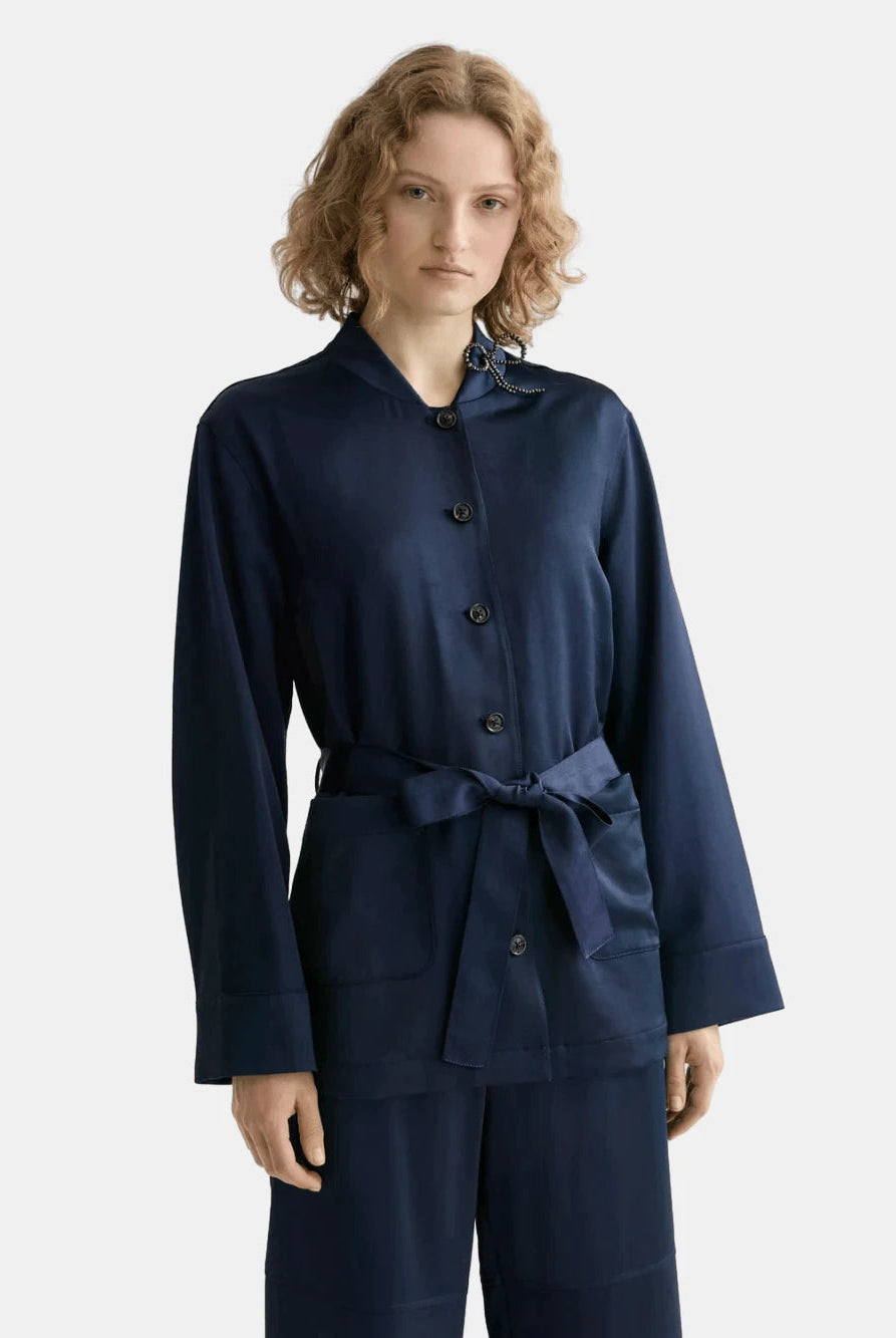 satin-blazer side view by Scotch & Soda