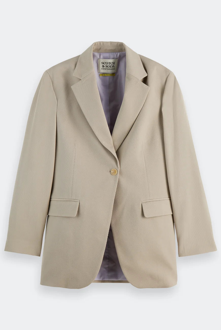 Gabardine Blazer flat lay front view by Scotch & Soda