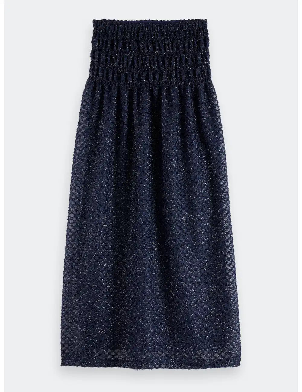 Lurex Smocked Skirt flat lay front view by Scotch & Soda