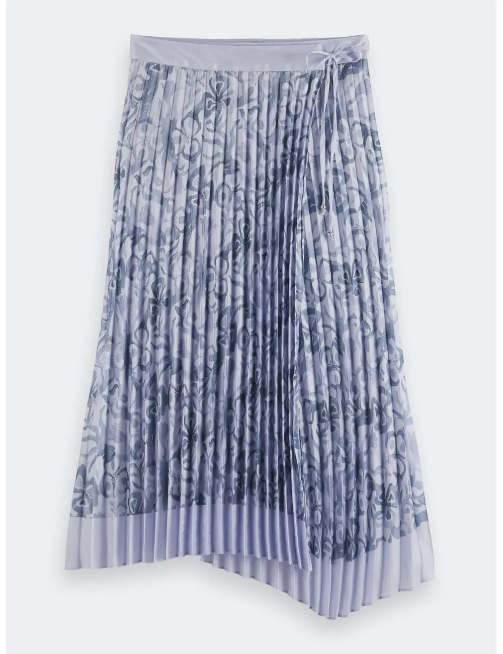 Pleated Wrap Midi Skirt flat lay front view by Scotch & Soda