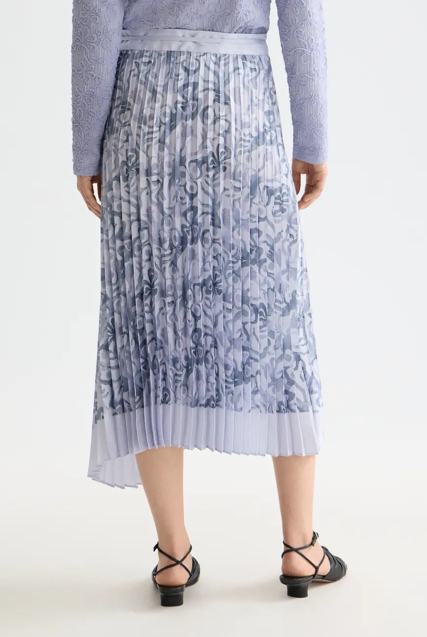 Pleated Wrap Midi Skirt flat lay back view by Scotch & Soda