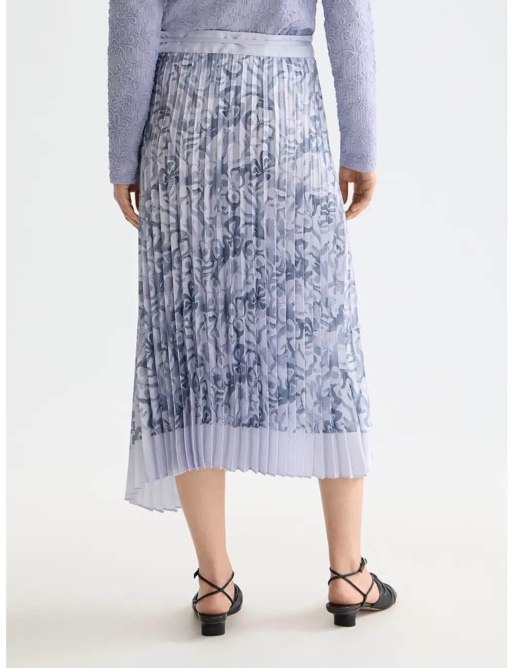 Pleated Wrap Midi Skirt flat lay back view by Scotch & Soda