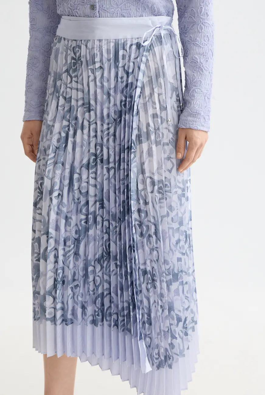 Pleated Wrap Midi Skirt detail shot showing fabric and craftsmanship by Scotch & Soda