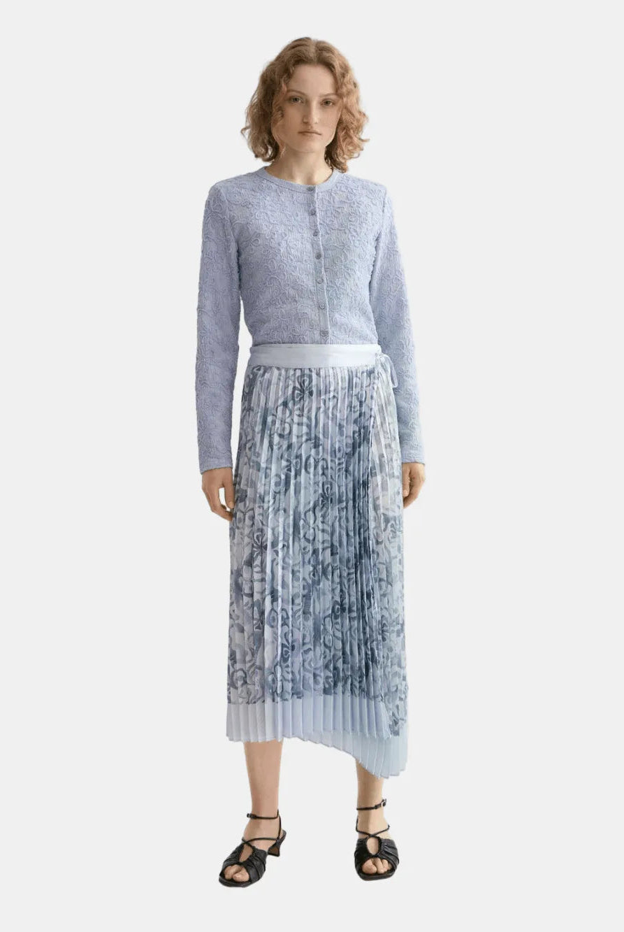 Asymmetrical Pleated Wrap Midi Skirt - Scotch & Soda