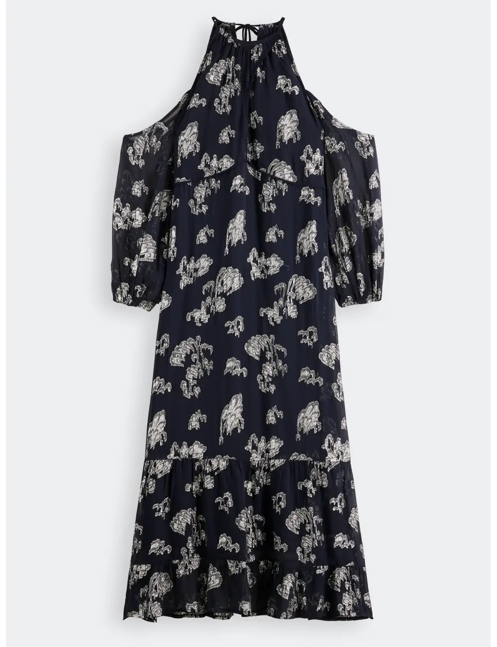 Fil Coupe Maxi Dress flat lay front view by Scotch & Soda