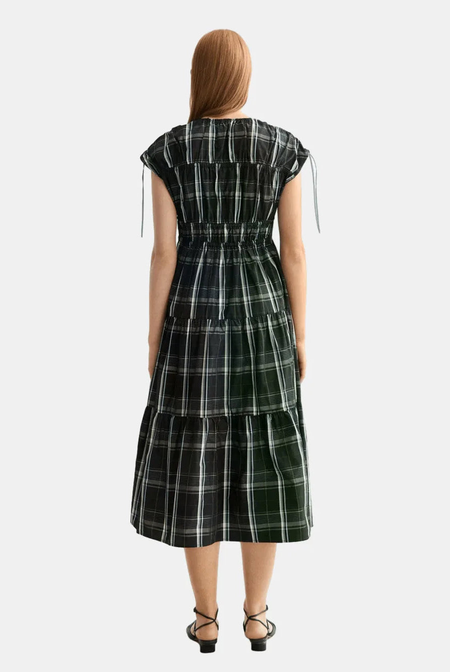 gathered-taffeta-midi-dress-with-tied-details back view by Scotch & Soda