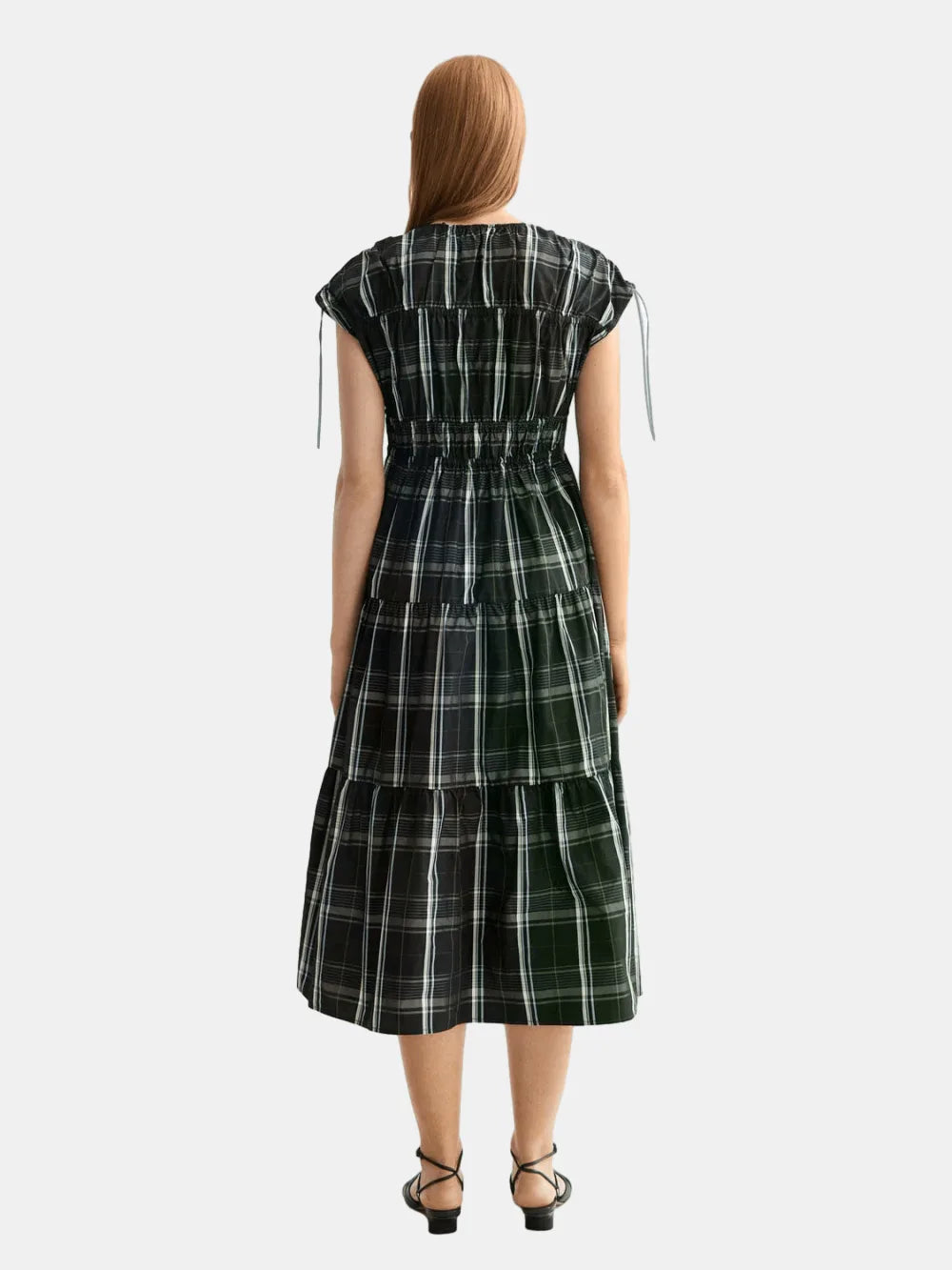 gathered-taffeta-midi-dress-with-tied-details back view by Scotch & Soda