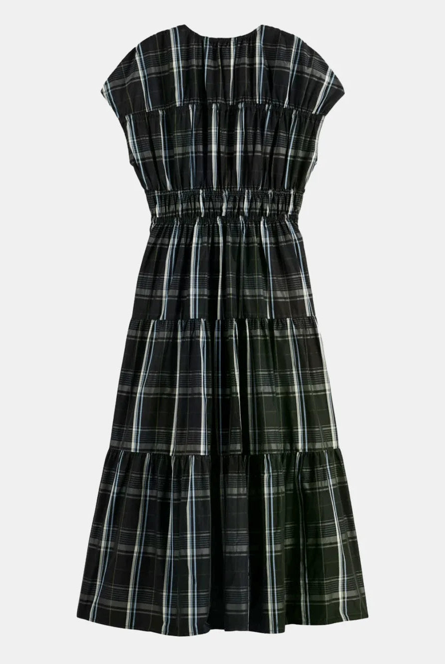 gathered-taffeta-midi-dress-with-tied-details back view by Scotch & Soda
