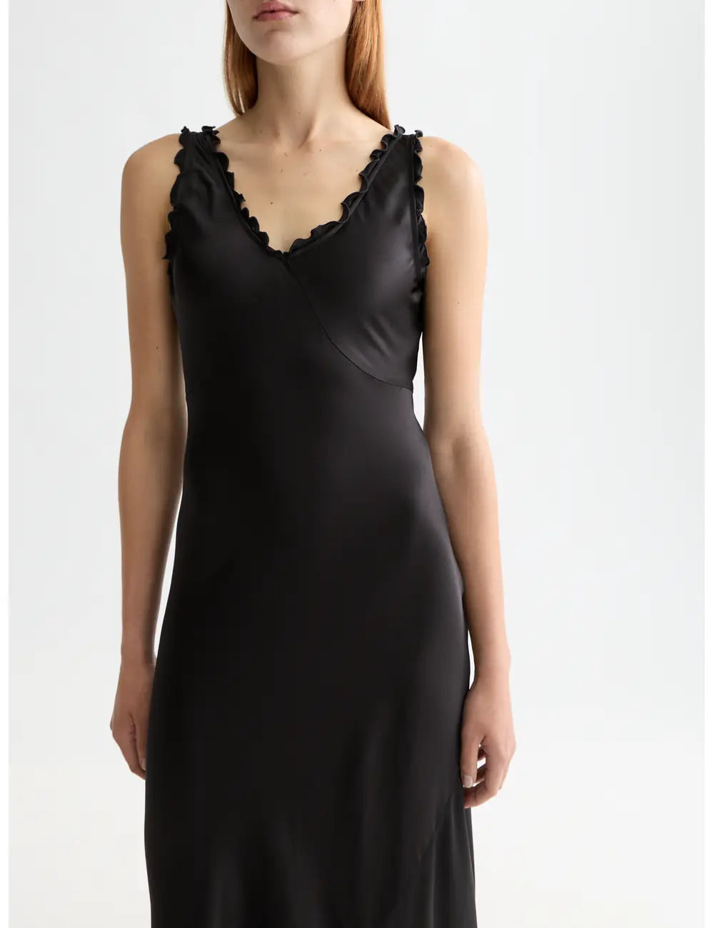 Maxi Slip Dress close-up on model showing fit and detail by Scotch & Soda