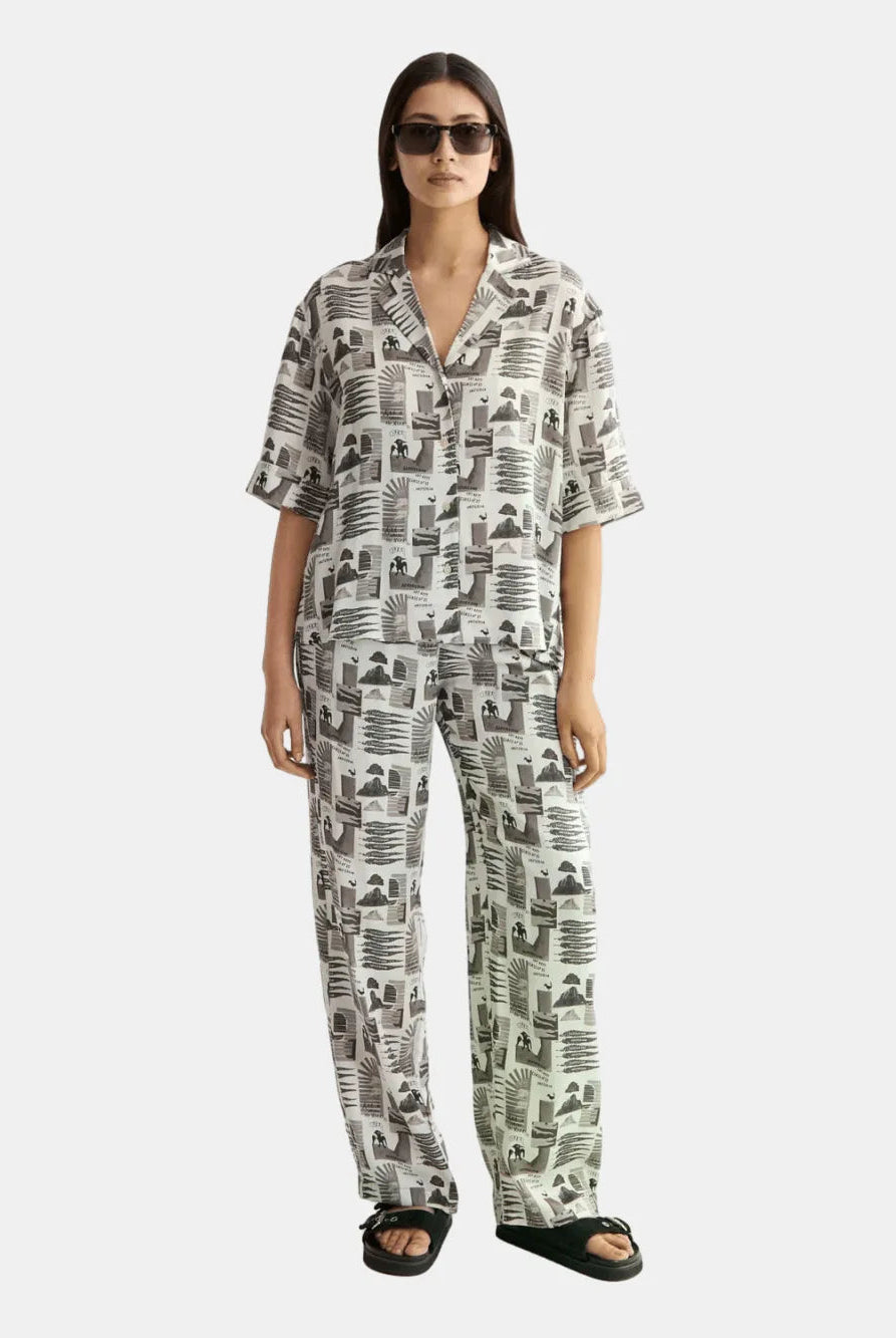 Mid Rise Wide Leg Elasticated Trousers - Scotch & Soda