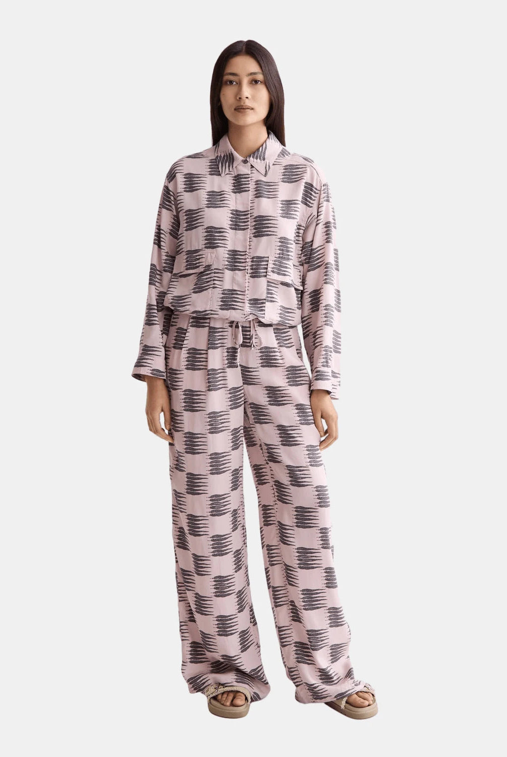 High Rise Wide Leg Pyjama Pants - Scotch & Soda