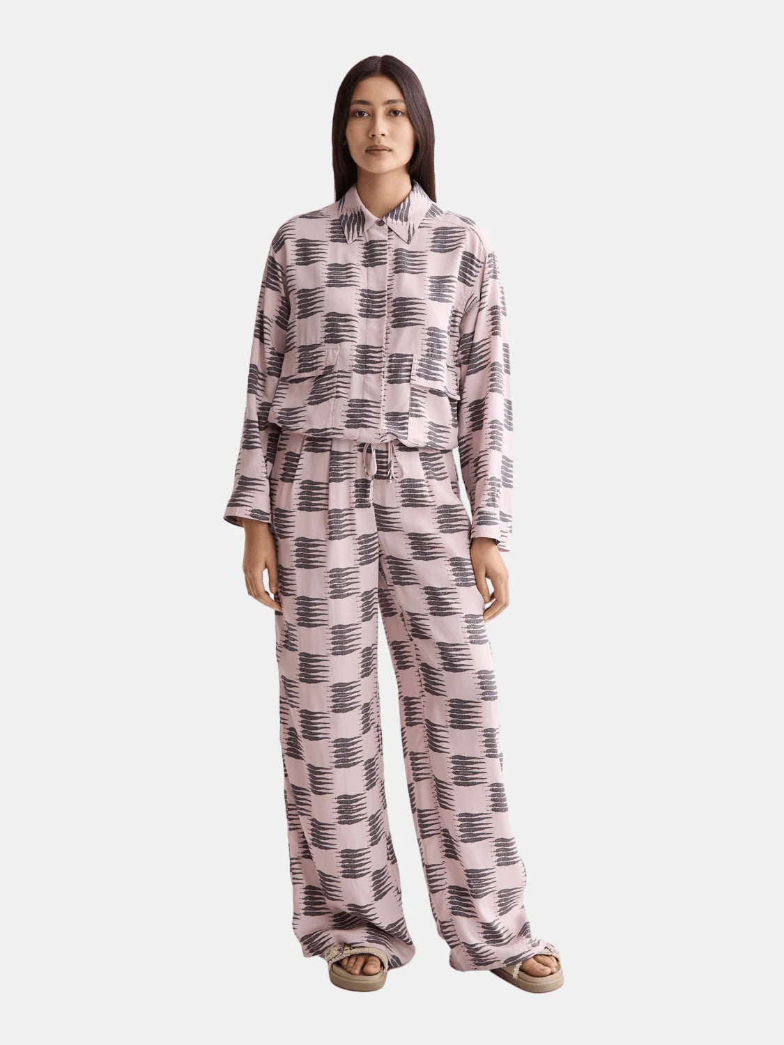 High Rise Wide Leg Pyjama Pants - Scotch & Soda