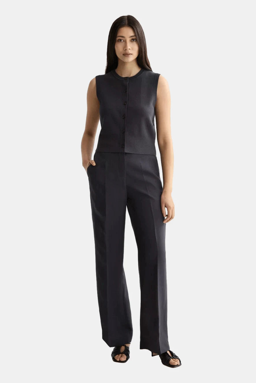 High Rise Wide Leg Drapey Pant - Scotch & Soda