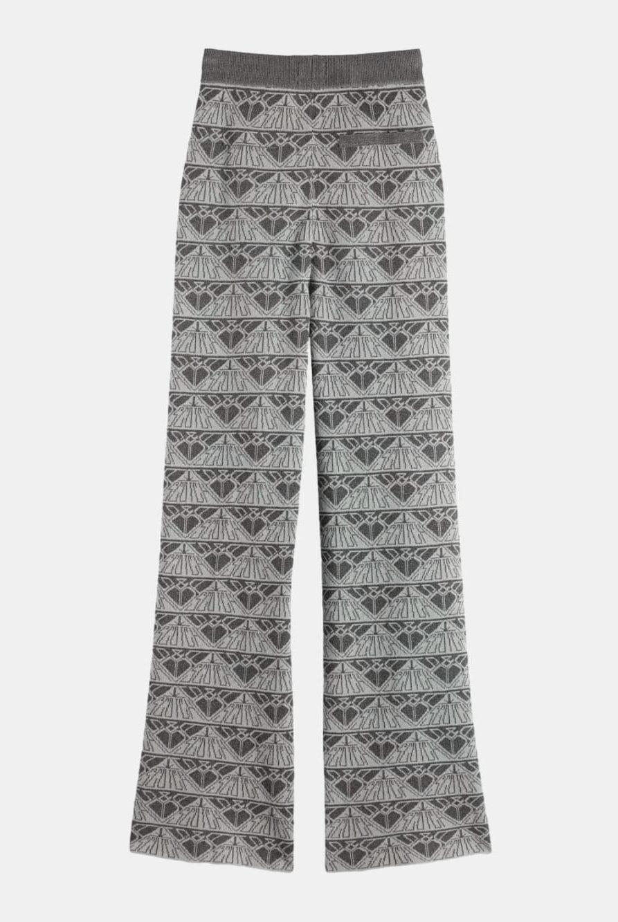 monogram-jacquard-knitted-trousers back view by Scotch & Soda