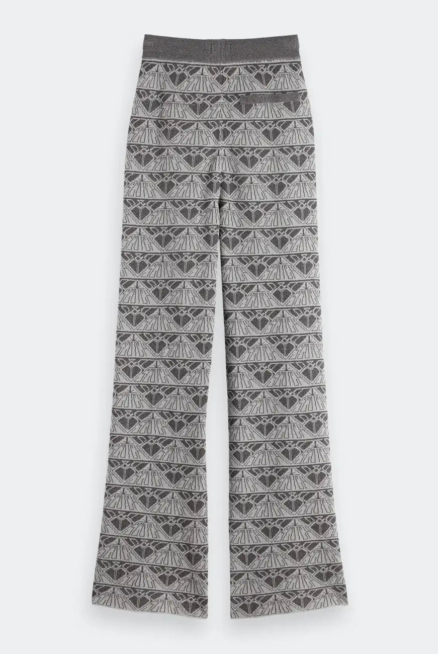 Monogram Jacquard Trousers flat lay back view by Scotch & Soda