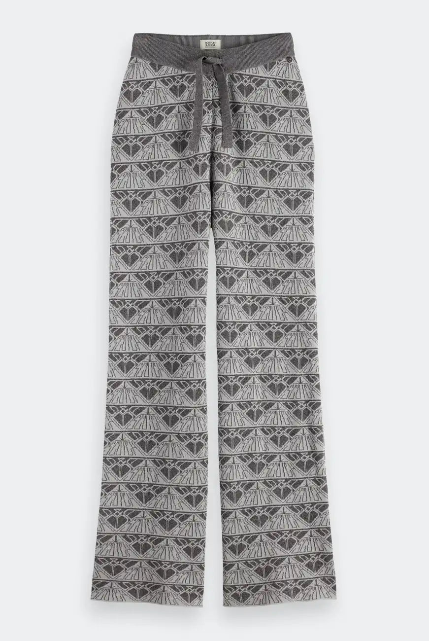 Monogram Jacquard Trousers full model shot showing overall fit by Scotch & Soda