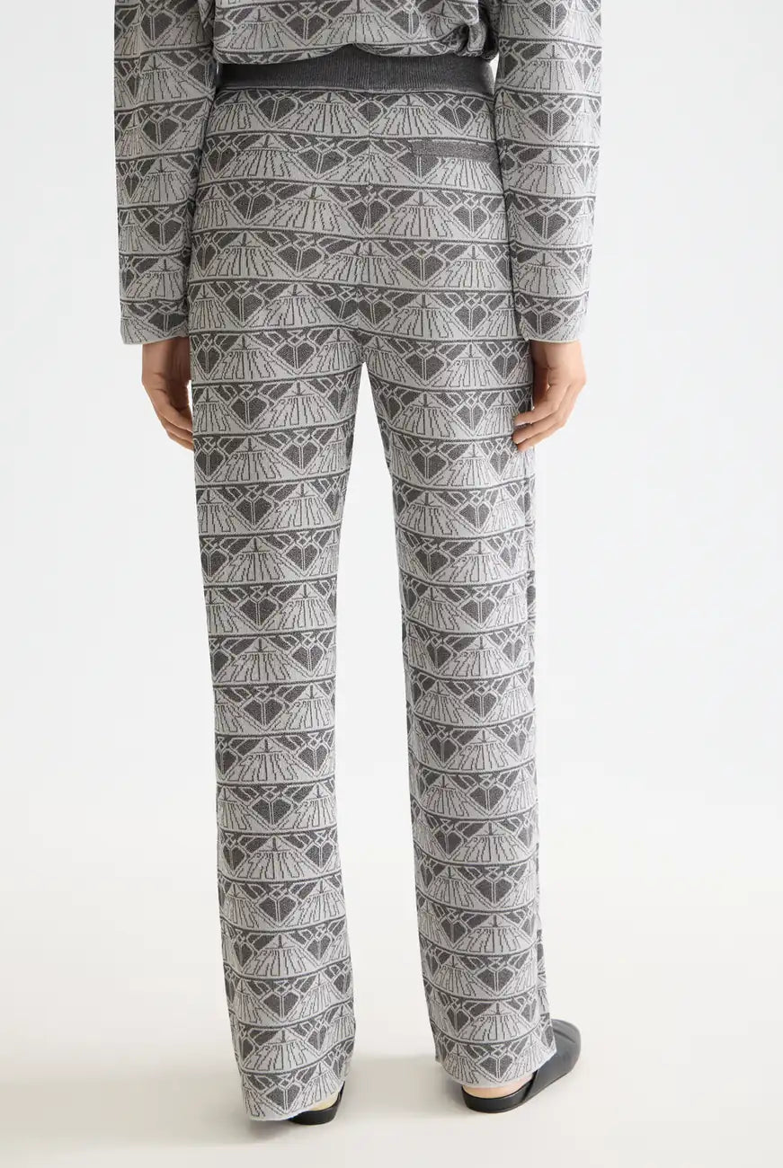 Monogram Jacquard Trousers detail shot showing fabric and craftsmanship by Scotch & Soda