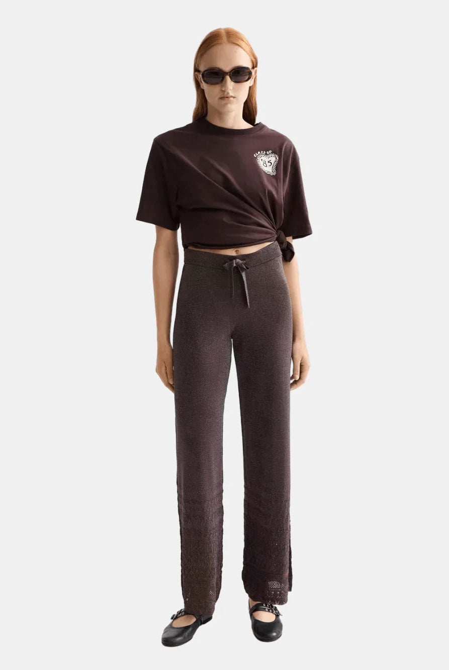 Metallic Pointelle Knitted Trouser - Scotch & Soda