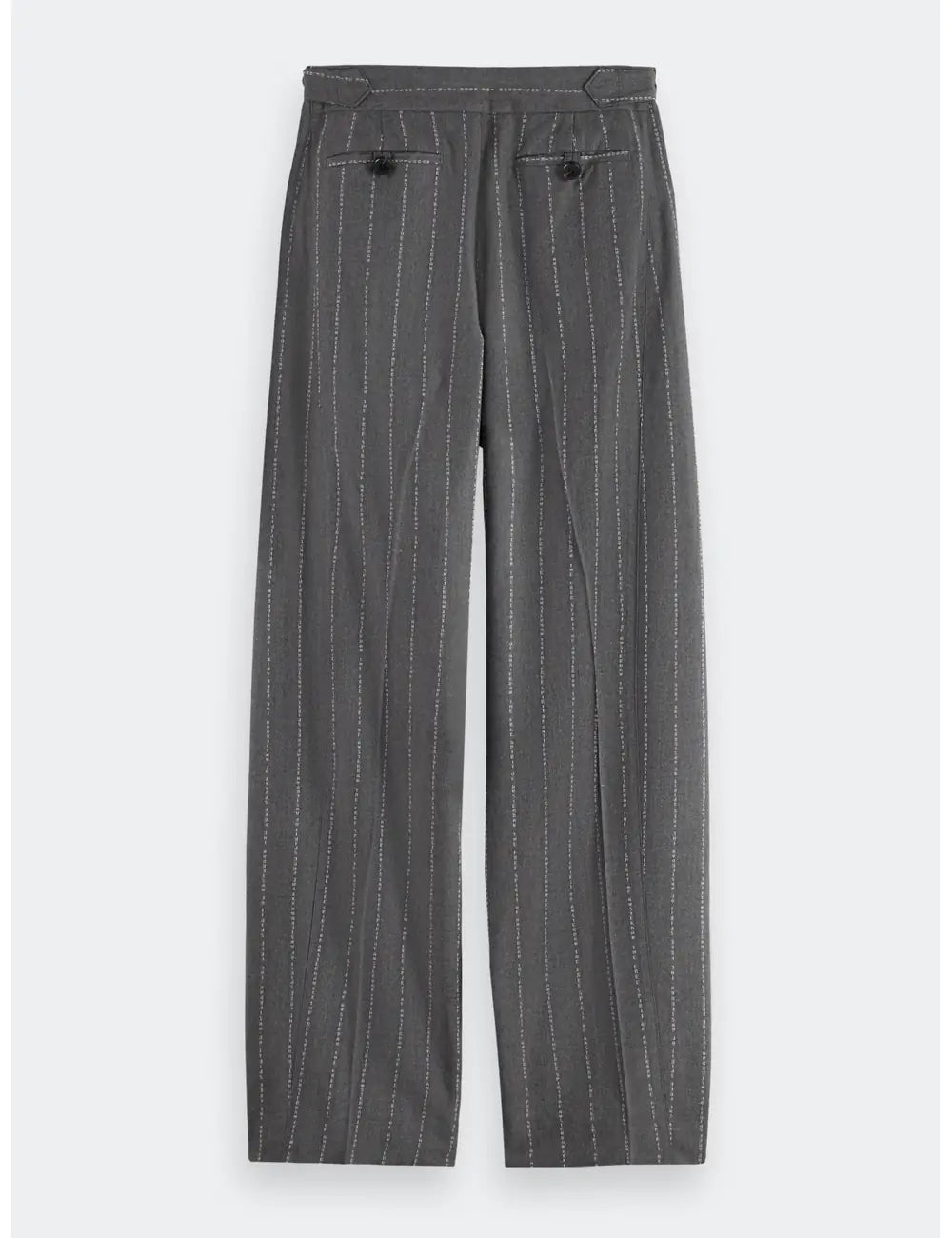 Pinstripe Wide Leg Pant flat lay back view by Scotch & Soda