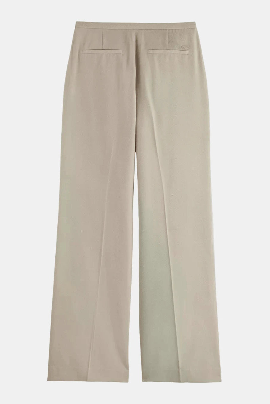 high-rise-wide-leg-gabardine-pant back view by Scotch & Soda