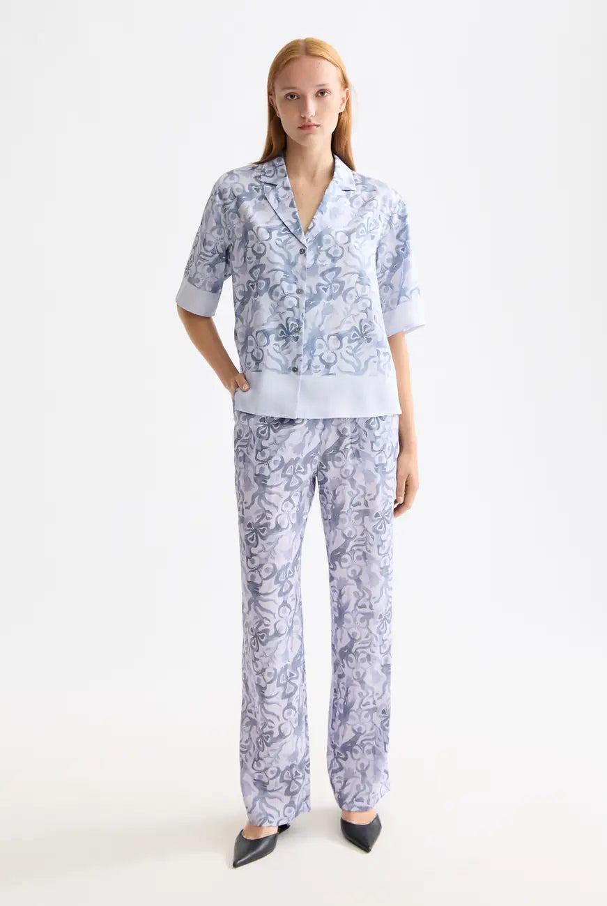 Wide Leg Trousers full model shot showing overall fit by Scotch & Soda