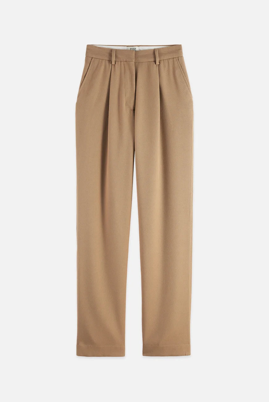 Robyn - High Rise Tapered Leg Pants flat lay showing product details by Scotch & Soda