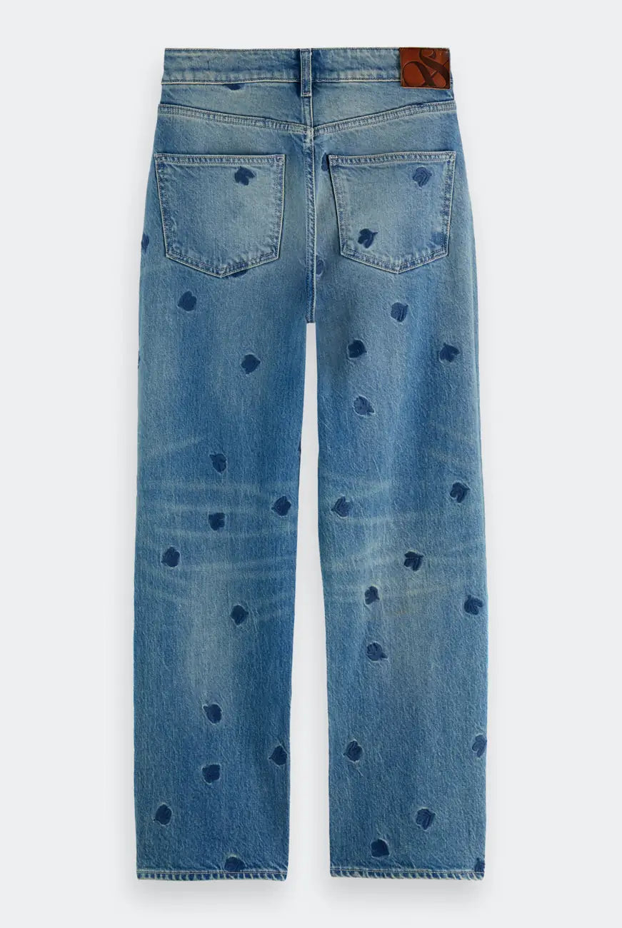 Sky Straight Jeans flat lay back view by Scotch & Soda