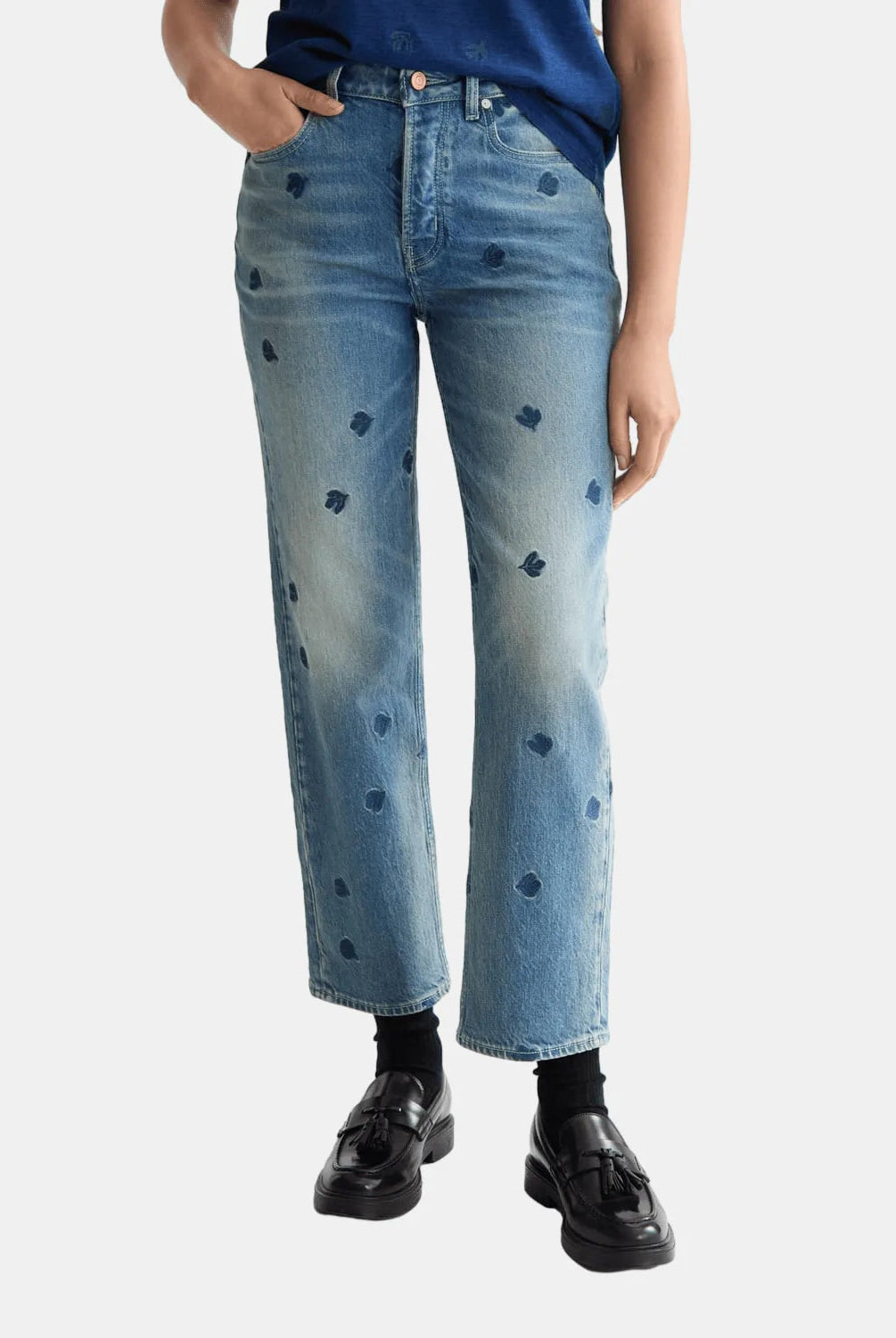 Sky Straight Jeans Falling Leaves Image 3 - Scotch & Soda