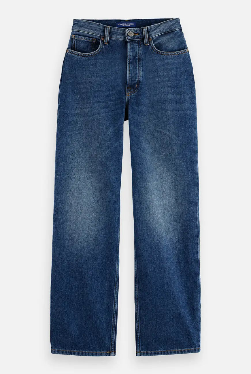 Ripple Straight Jeans flat lay front view by Scotch & Soda