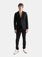 Core - Unconstructed Peak Lapel Cool-Wool Blazer (Black) - Scotch & Soda
