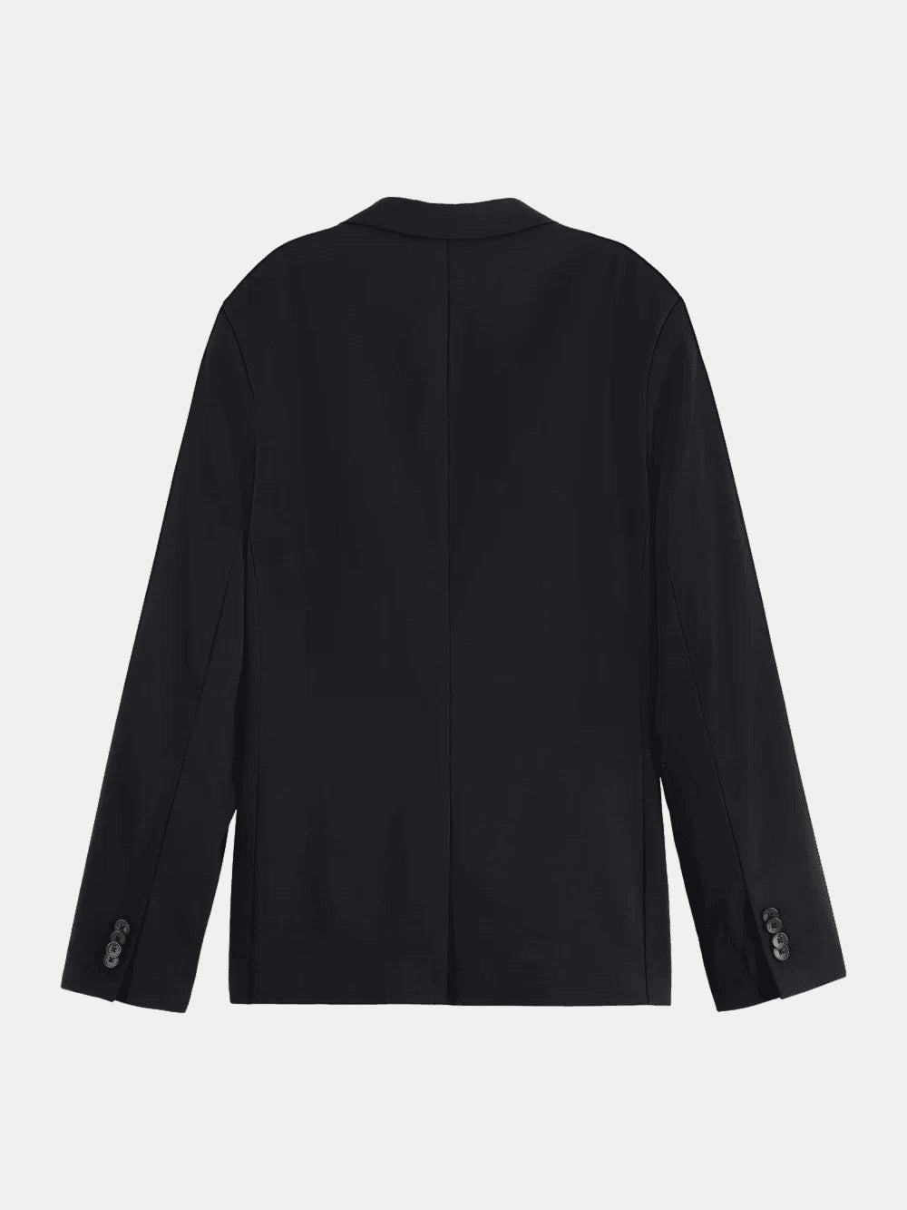 core-unconstructed-peak-lapel-cool-wool-blazer-black back view by Scotch & Soda