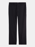 core-relaxed-straight-fit-cool-wool-blend-chino-black front view by Scotch & Soda