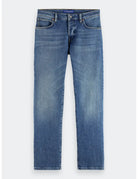 Straight Fit Jeans full model shot showing overall fit by Scotch & Soda