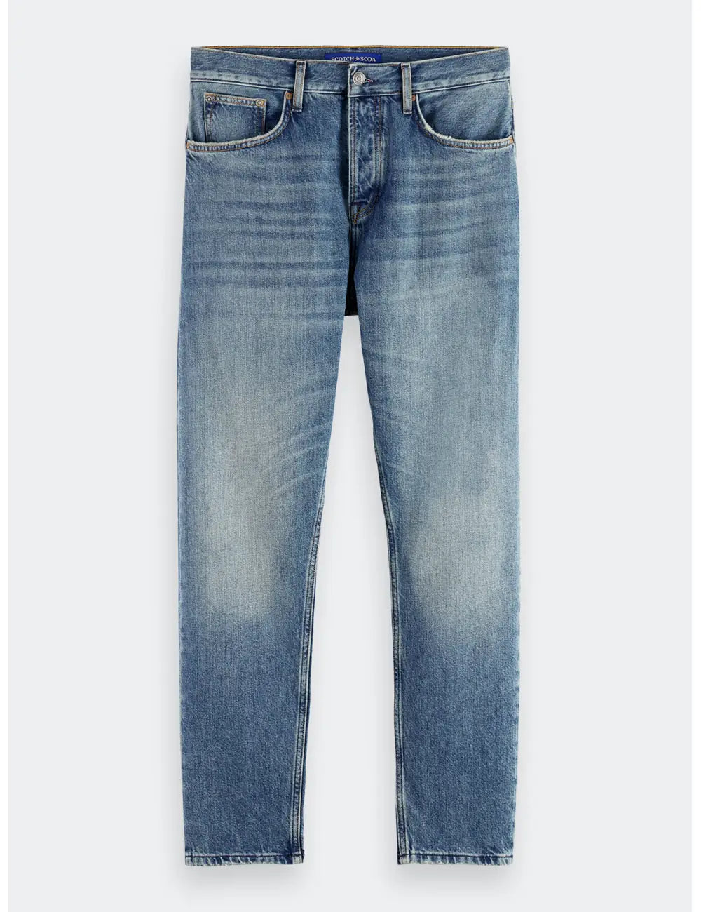 Loose Tapered Jeans flat lay front view by Scotch & Soda