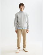 Core - Stuart - Stretch Cotton Chino full model shot showing overall fit and styling by Scotch & Soda