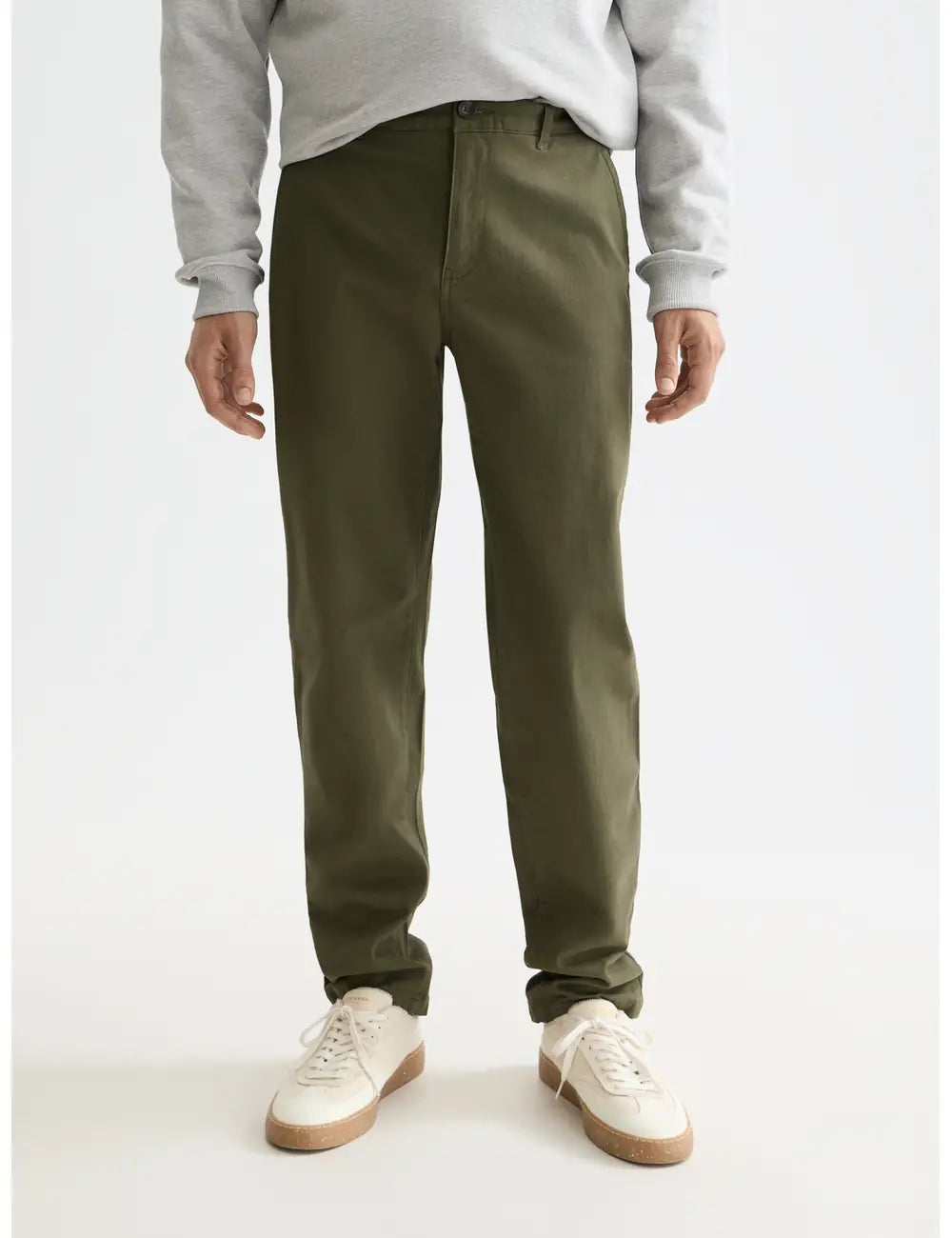 Dark Green Core - Stuart - Stretch Cotton Chino front view by Scotch & Soda