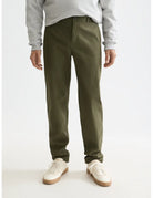 Dark Green Core - Stuart - Stretch Cotton Chino front view by Scotch & Soda