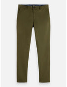 Core - Stuart - Stretch Cotton Chino front view showing fit and finish by Scotch & Soda