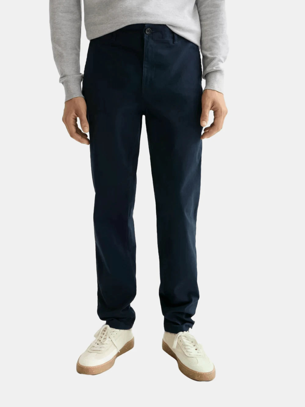 Core - Stuart - Stretch Cotton Chino (Navy) front view showing fit and finish by Scotch & Soda