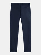 Core - Stuart - Stretch Cotton Chino (Navy) back view showing fit and finish by Scotch & Soda