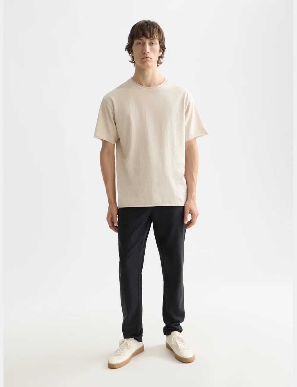 Twill Jogger Pants full model shot showing overall fit by Scotch & Soda