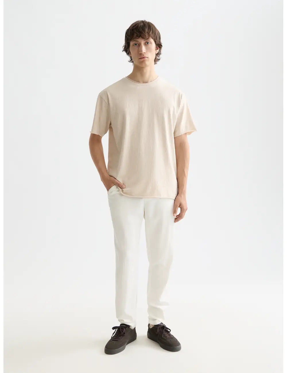 Twill Jogger Pants full model shot showing overall fit by Scotch & Soda