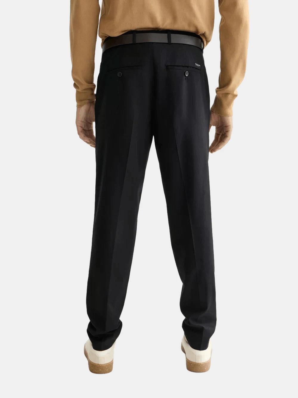 core-irving-cool-wool-blend-chino-black back view by Scotch & Soda