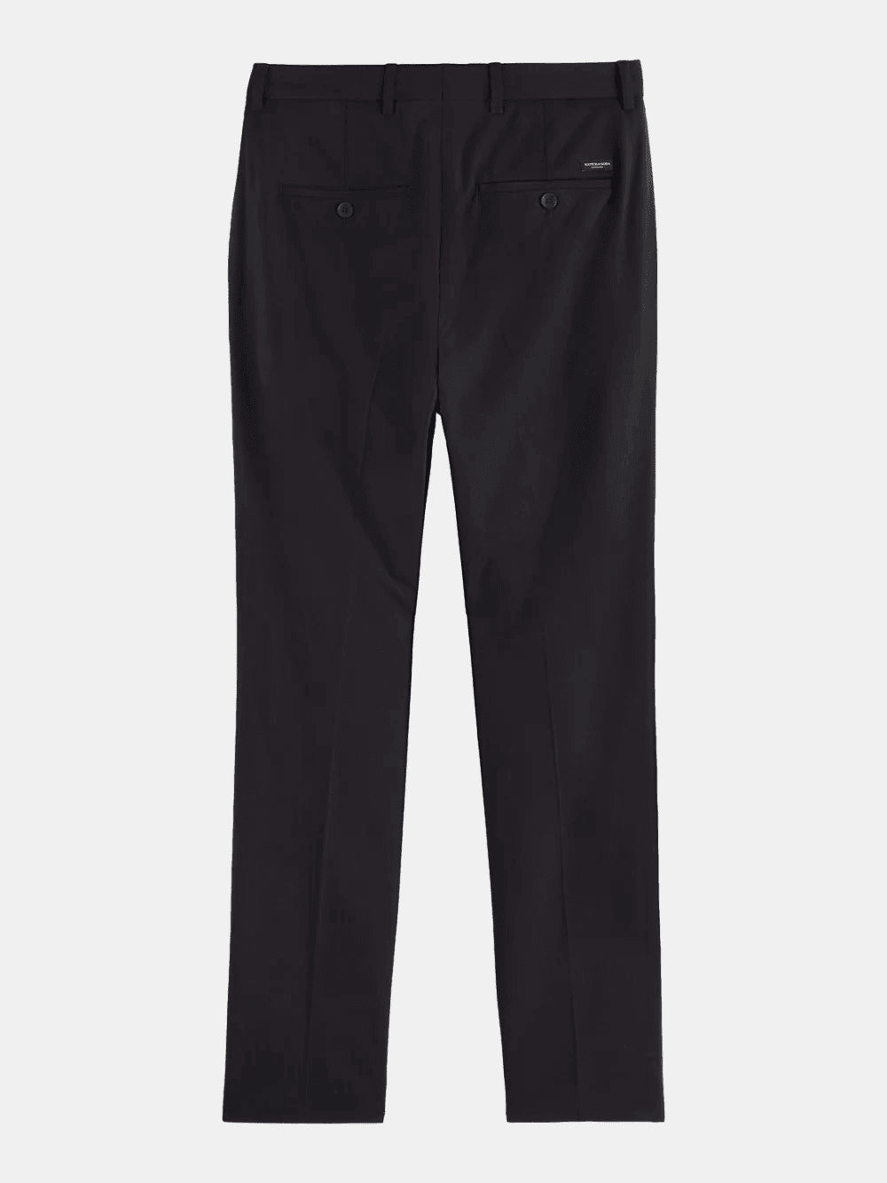 core-irving-cool-wool-blend-chino-black back view by Scotch & Soda