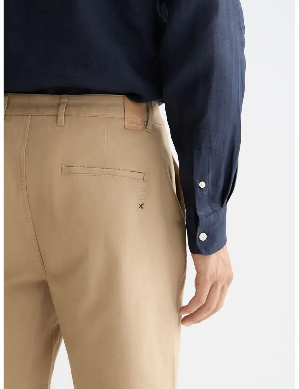 Detailed shot of model showing back.