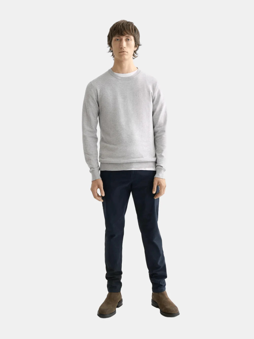 Core - Viscose Pullover Crewneck (Light Pastel Grey) - Scotch & Soda