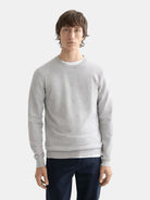 core-viscose-pullover-crewneck-light-pastel-grey front view by Scotch & Soda