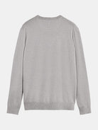 core-viscose-pullover-crewneck-light-pastel-grey back view by Scotch & Soda